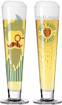Ritzenhoff Dekomiro Heldenfest Bier 2er Set 10+12 Set mit Glasreinigungstuch
