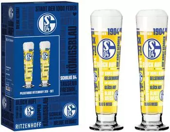 Ritzenhoff Bierglas FC Schalke 04, 398ml, 2er-Set (9051001)