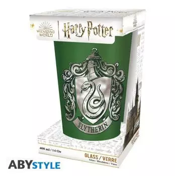 ABYstyle Harry Potter Slytherin Trinkglas, Glas, 400ml (ABYVER207)