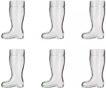 ich-zapfe Bierstiefel Biergläser 0,25L, 6er-Set