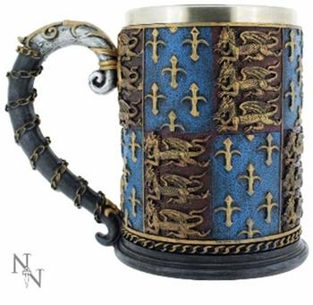 Nemesis Now Mittelalter Bierkrug 14 cm blau
