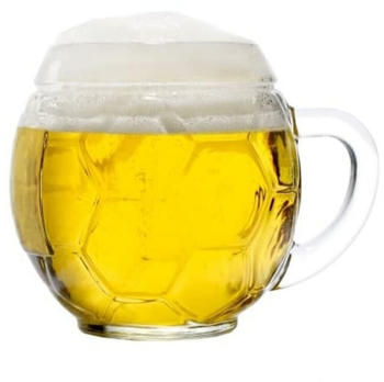 ich-zapfe Bierglas 6er Set Fussball Bierkanne 0,3 Liter