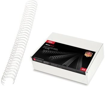 Ibico Drahtbinder&uuml;cken WireBind A4 14 mm 34 Ringe Silber 100 St&uuml;ck (RG810997)