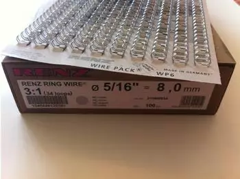 Renz Ring Wire Drahtkamm 3:1 Teilung 8,0mm silber matt (310800934)