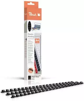 Peach Plastik-Binder&uuml;cken 8mm, schwarz, 25 St&uuml;ck (R-PB408-02)