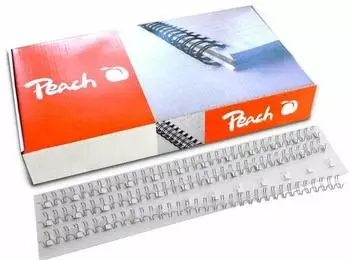 Peach Drahtbinder&uuml;cken A4 12mm silber, 3:1, 34 Ringe, 100 St&uuml;ck (PW127-01)