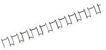 GBC WireBind Drahtbinderücken A4, 21 Ringe, 14mm, schwarz, 100 Stück (IB165429)