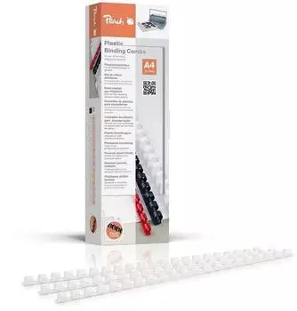 Peach Binderücken 8mm weiß, 100er-Pack (PB408-01)