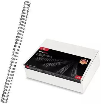GBC WireBind Drahtbinder&uuml;cken A4, 34 Ringe, 12,5mm, schwarz, 100 St&uuml;ck (RG810810)