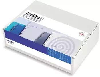 GBC WireBind Drahtbinderücken A4, 21 Ringe, 6mm, silber, 100 Stück (IB160431)