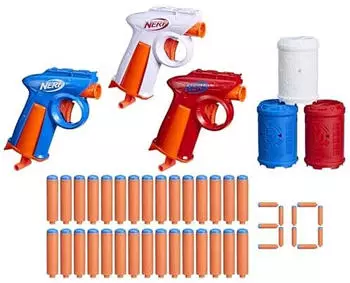 Nerf N Series Backyard Triple Pack, 3 Blaster mit 30 N1 Darts und 3 Zielen