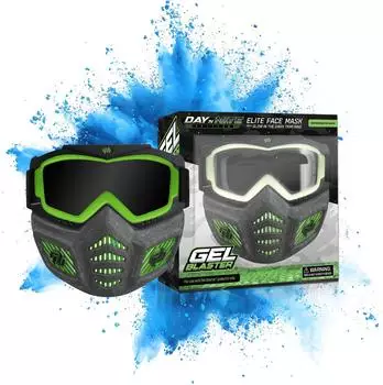 Gel Blaster Elite Gesichtsmaske mit Leuchtaugenring, schwarz (GBFM1112-5L)