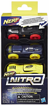 Nerf Nitro Foam Cars 3 Pack C07778