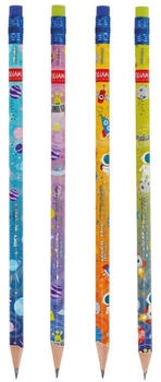 Legami 4er-Set duftende HB-Bleistifte - Smelling Good! Space