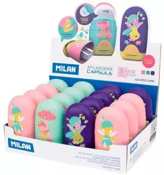 MILAN Capsule Anspitzer „Fairy Tale" Sonderserie, Display-Box mit 16 Stück (4701116FR)
