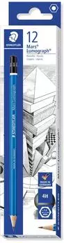 Staedtler Mars Lumograph Graphitstift 4H, 12er-Pack (100-4H)