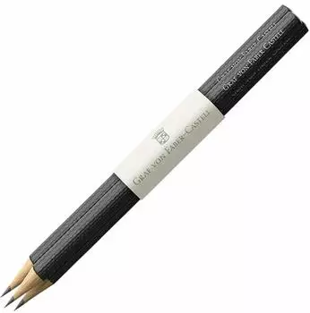 Graf von Faber-Castell Guilloche Bleistifte Set, schwarz, 3 Stück (118622)