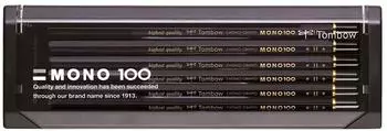 Tombow Mono 100 Bleistift Härtegrad H, 12er-Pack (MONO-100-H)