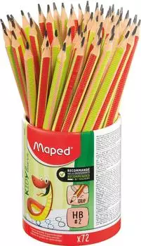 Maped KIDY Learn Schreiblern-Bleistift HB, dreieckig, 2,2mm, 72er Köcher (854601)