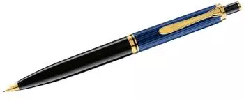 Pelikan Souver&auml;n D400 Druckbleistift, 24-Karat vergoldet, schwarz-blau