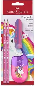 Faber-Castell Schreibset Einhorn mit Bleistiften, Spitzer & Radierer (111518)