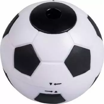 Brunnen Spitzer Fu&szlig;ball, wei&szlig;/schwarz, einfacher Dosenspitzer, aus Kunststoff