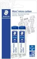 Staedtler 2507HBBK2D, Staedtler Mec.penc.lead M.micro 07mmHB 2pcsBc