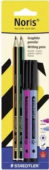 Staedtler Noris Set 4-teilig, Bleistifte HB & Fineliner (61 BK4-1)