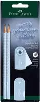 FABER-CASTELL Grip Sparkle Bleistift-Set B sky blue, 1 Set