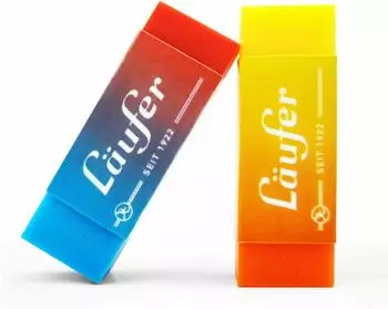 L&auml;ufer Plast Color Kunststoff-Radierer zweifarbig, 2er-Pack (69825)