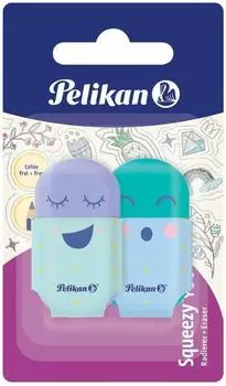 Pelikan Squeezy You Kunststoff-Radierer, 2 St&uuml;ck sortiert (606219)