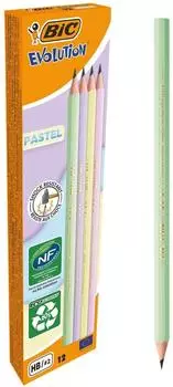 BIC Evolution Pastel Bleistift HB, 12 St&uuml;ck (518307)