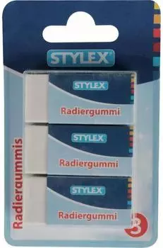 Stylex Radiergummi wei&szlig;, f&uuml;r Blei- und Buntstifte (34089)