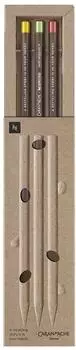Caran d'Ache Nespresso Swiss Wood Graphitstifte, braun, 3er-Set (348.100)