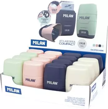 MILAN Compact 1918 Anspitzer manuell, sortierte Farben (4703116SNC)