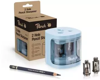 Peach PO102 Elektrischer Universal-Anspitzer, blau