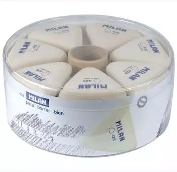 MILAN Radiergummi, dreieckig, breit, weiß, 28er-Pack (CMM428)