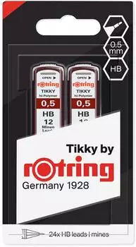 rOtring Tikky Druckbleistift-Ersatzminen HB, 0,5mm, 2x12 (1904836)