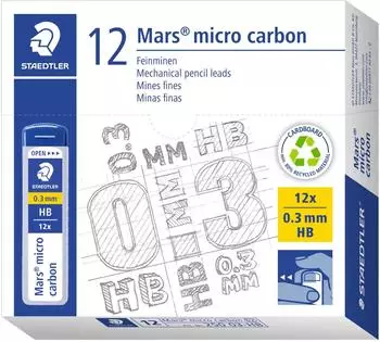 Staedtler Mars micro Druckbleistift-Minen 0,3mm HB (250 03-HB)