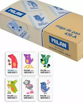 MILAN Kr&uuml;melgummis mit Tiermotiven, farbig, 36 St&uuml;ck (1532101CNM436A)
