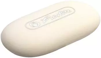 Herlitz Radierer Speckgummi oval, wei&szlig;, f&uuml;r Graphit (10314532)