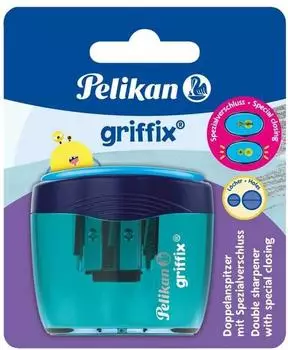 Pelikan griffix Doppel-Anspitzer mit Container, blau (701266)