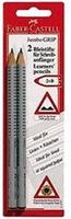 Faber-Castell Bleistift Jumbo Grip, H&auml;rte B, mit Grip-Zone, 2 St&uuml;ck