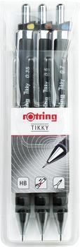 Rotring Tikky Feinminenstift-Set (0,35mm, 0,5mm, 0,7mm) schwarz