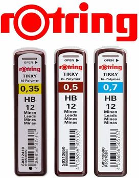 Rotring Hi-Polymer Feinminen 3er-Set HB 0,35/0,50/0,70mm