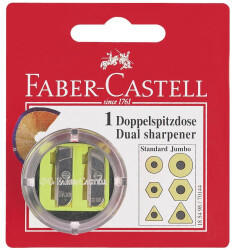 Faber-Castell Doppelspitzdose 54-18 8-11 mm farbig sortiert (Blisterkarte) (185498)