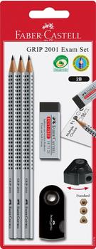 Faber-Castell Grip 2001 Exam 2B silber (Blisterkarte) (217079)