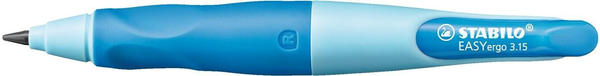 STABILO EASYergo 3.15 Rechtshänder hellblau/dunkelblau Einzelstift inkl. 1 dicken Mine HB & Spitzer (7892/2-HB)