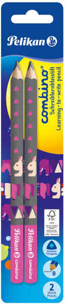 Pelikan Schreiblernstift Combino 2/B 2St. Blister pink (811170)