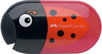Faber-Castell 183526, FABER-CASTELL Dosenspitzer doppelt K&auml;fer rot rot/schwarz